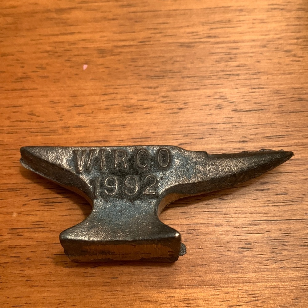 Vintage Mini Cast Iron Anvil Jewelry Blacksmith Paperweight WIRCO 1992